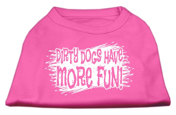 Dirty Dogs Screen Print Shirt Bright Pink XS